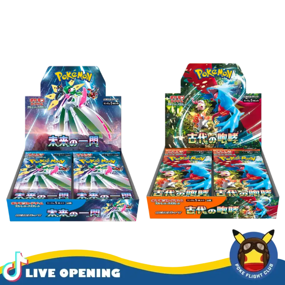 Pokemon Ancient Roar & Future Flash Jp Cards Live Opening @Pokefligtclub Booster Box Bundle Card