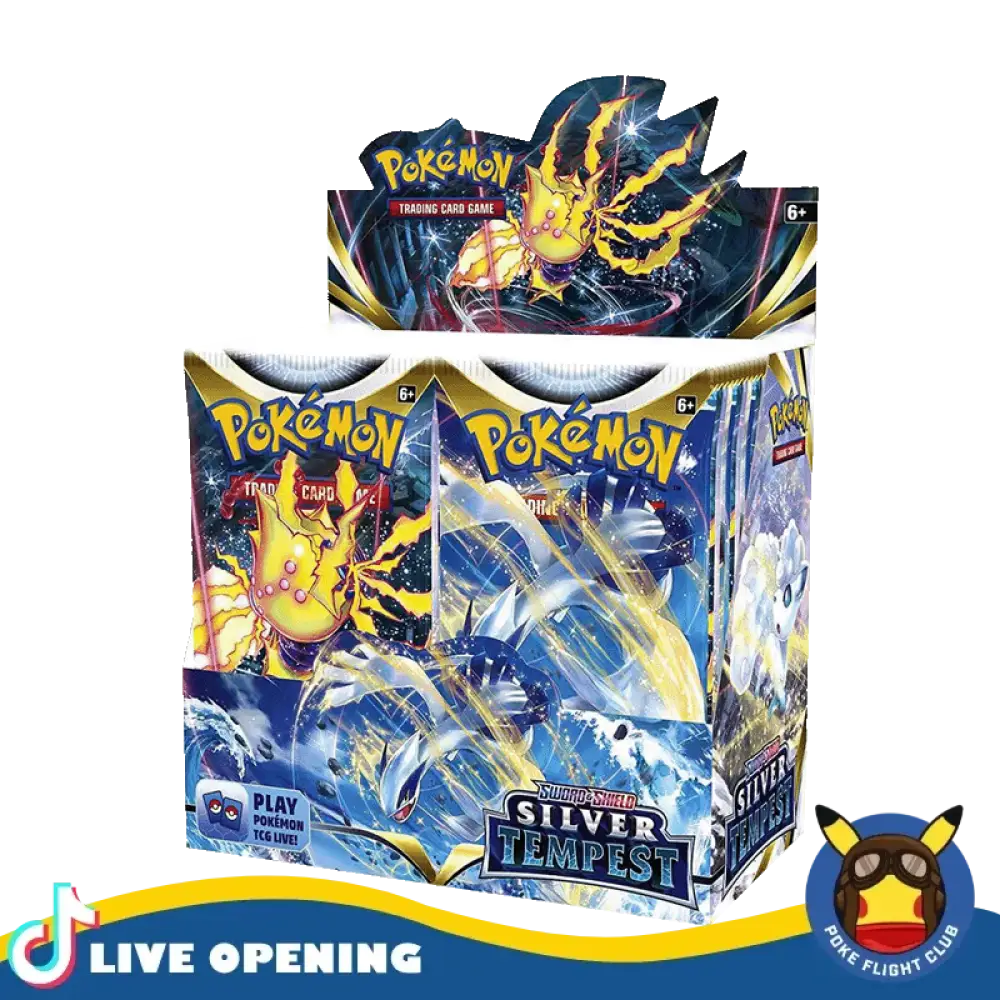 Pokemon Silver Tempest Booster Box Cards Live Opening @Pokeflightclub Card Games