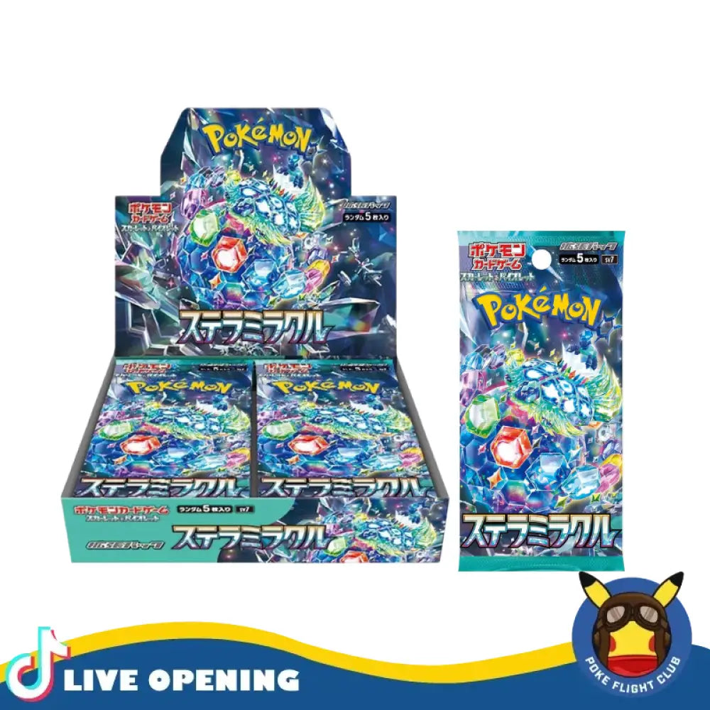 Pokemon Jp Sv7 Stellar Miracle Booster @Pokeflightclub 5 Pack Bundle Card Games