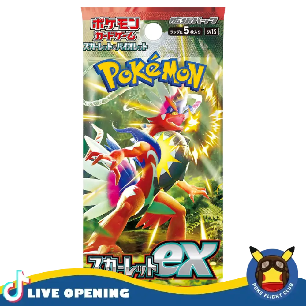 Pokemon JP SV1 Scarlet EX Booster JP CARDS LIVE OPENING @PokeFlightClub